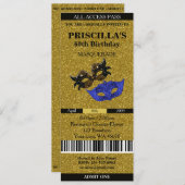 任意の年齢, 60th,招待状チケット誕生日女性 招待状 (正面/裏面)