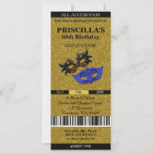 任意の年齢， 60th,招待状チケット誕生日女性 招待状 (正面)