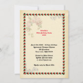 任意の年齢,60th,誕生日パーティーの女性,ギャツビースタイル,アート 招待状 (裏面)