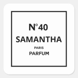 任意の年 デザイナー香水ボトル 誕生日 スクエアシール