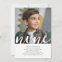 任意の年 |フォトシンプル誕生日パーティー 招待状