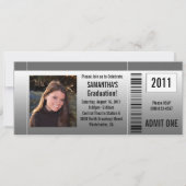 任意の年～写真卒業パーティーチケット招待状 招待状 (正面)