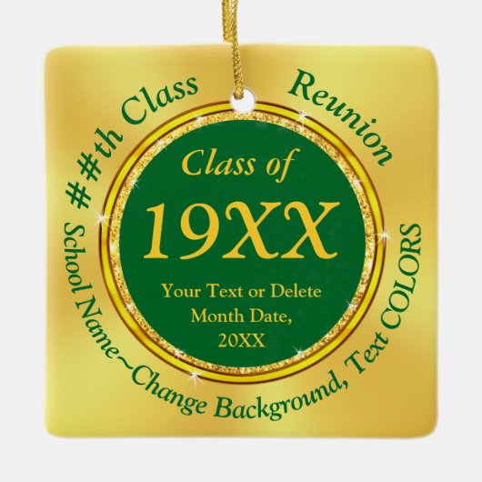任意の年，色，クラスのギフト懇親会,懇親会 セラミックオーナメント (正面)