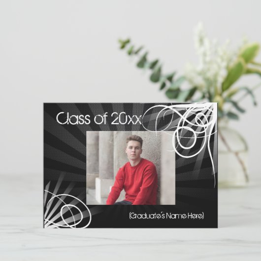 任意の年～黒スワール写真の卒業発表 招待状 (スタンド正面)