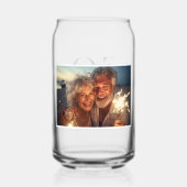 任意の年 Anniversary Milestoneカップルの写真 ガラス缶 (裏面)