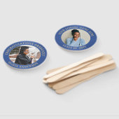 任意の引用文2 Photo Brushed Blueと金ゴールド卒業 ハンドファン (組立なし)