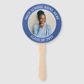 任意の引用文2 Photo Brushed Blue & White卒業 ハンドファン (裏面)