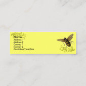 任意の忙し色の背景を表示 スキニー名刺 (裏面)