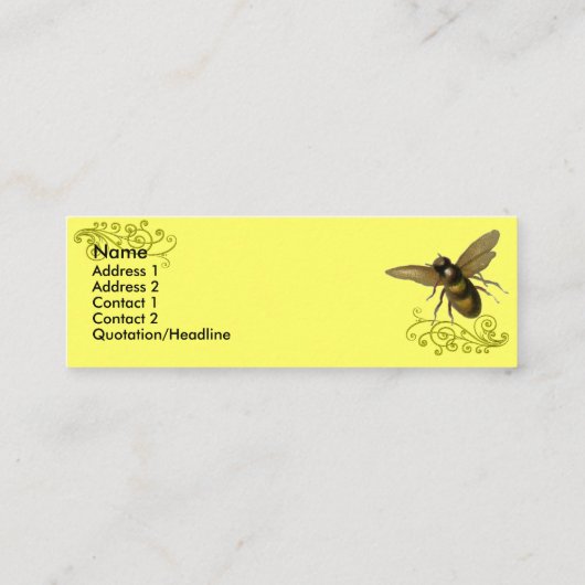 任意の忙し色の背景を表示 スキニー名刺 (裏面)