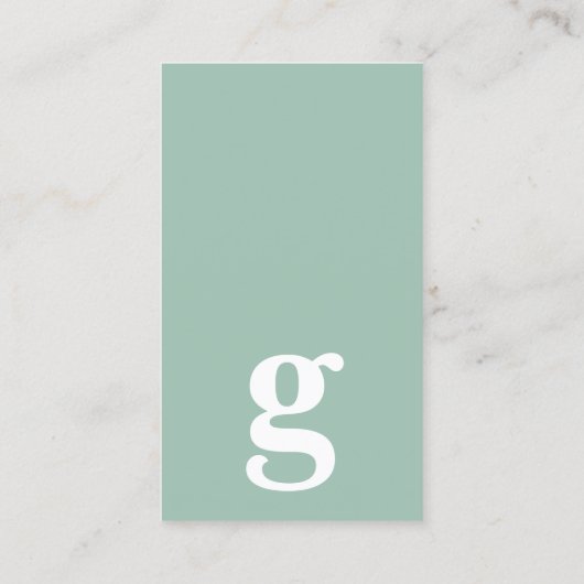 任意の手紙、シンプルデラックスアクアグリーン 名刺 (裏面)