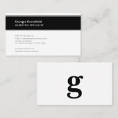 任意の手紙、シンプルデラックス白い風景 名刺 (正面/裏面)