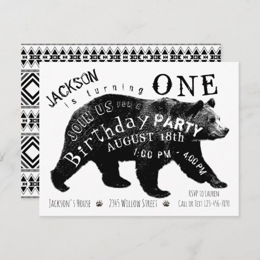 任意の数のバースデーパーティ招待状 招待状 (正面/裏面)