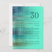 任意の数の誕生日招待状アクアとブループレイド 招待状 (正面)