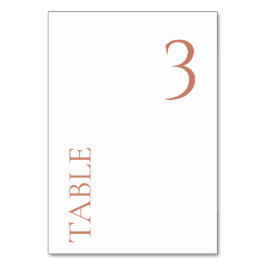 任意の数シンプルの結婚Terracottaのテーブル番号 テーブルナンバー