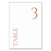 任意の数シンプルの結婚Terracottaのテーブル番号 テーブルナンバー (正面)