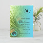 任意の数値誕生日ピーコックファンタジーセット1105 招待状 (スタンド正面)