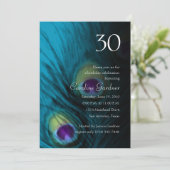 任意の数値誕生日ピーコックファンタジーセット1110 招待状 (スタンド正面)