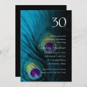 任意の数値誕生日ピーコックファンタジーセット1110 招待状 (正面/裏面)