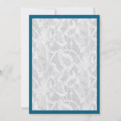 任意の数値誕生日任意の色（レース付き） 招待状 (裏面)