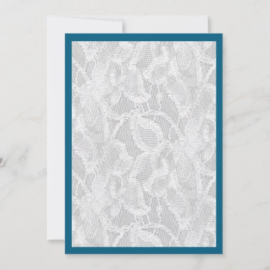 任意の数値誕生日任意の色（レース付き） 招待状 (裏面)