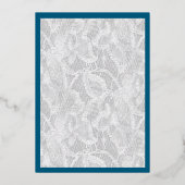 任意の数値誕生日任意の色（レース付き） 箔招待状 (裏面)