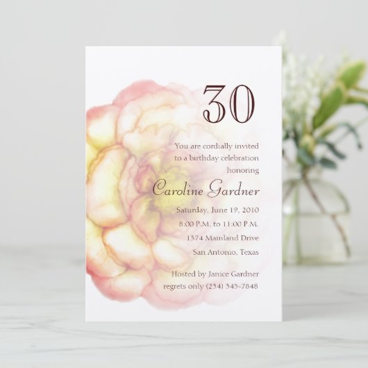 任意の数値誕生日招待状 招待状 (スタンド正面)