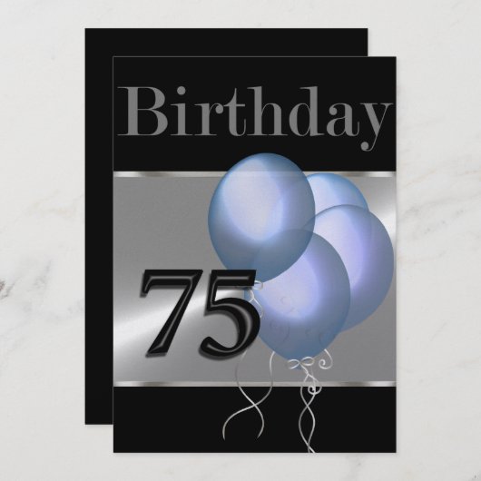 任意の数値誕生日招待状 招待状 (正面/裏面)