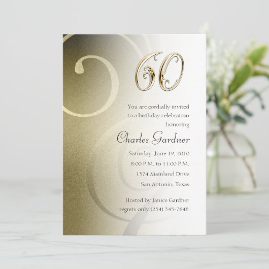 任意の数値誕生日 招待状 (スタンド正面)