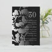 任意の数誕生日招待状バラダマスク 招待状 (スタンド正面)