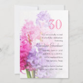 任意の数誕生日招待状ヒアシンス 招待状 (正面)