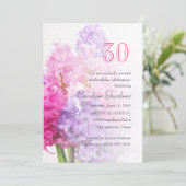 任意の数誕生日招待状ヒアシンス 招待状 (スタンド正面)