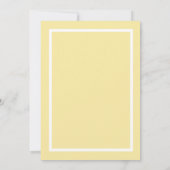 任意の数誕生日黄色ひまわり 招待状 (裏面)