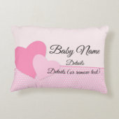 任意の文字おばあちゃんエスト祖母ベビーピンク アクセントクッション (裏面)