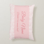 任意の文字おばあちゃんエスト祖母ベビーピンク アクセントクッション (裏面(縦))