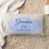 任意の文字おばあちゃんestおばあちゃんブルーボーイを変更 ランバークッション (ブランケット)
