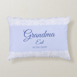 任意の文字おばあちゃんestおばあちゃん赤ちゃんブルーを変更 アクセントクッション