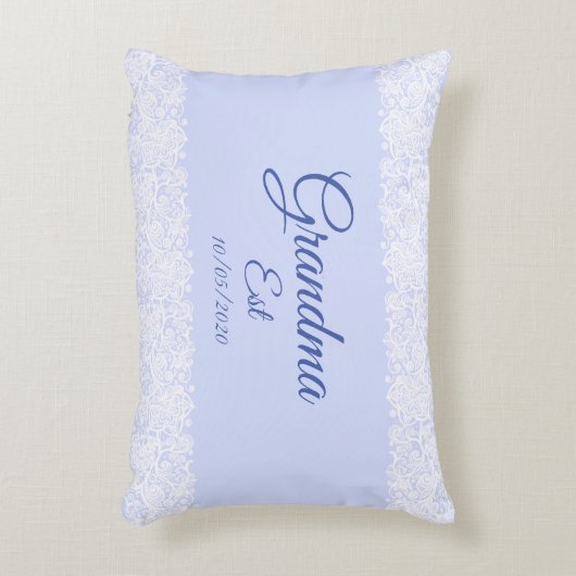 任意の文字おばあちゃんestおばあちゃん赤ちゃんブルーを変更 アクセントクッション (正面(垂直))