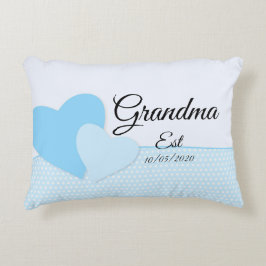 任意の文字おばあちゃんestおばあちゃん赤ちゃんブルーを変更 アクセントクッション