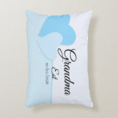 任意の文字おばあちゃんestおばあちゃん赤ちゃんブルーを変更 アクセントクッション (正面(垂直))