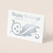 任意の文字の写真ハッピーホリデー企業の 箔カード (正面)