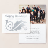 任意の文字の写真ハッピーホリデー企業の 箔カード (ディスプレー)