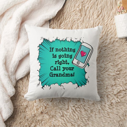 任意の文字の変更 – おばあちゃんのギフトピローを呼び出す クッション (ブランケット)