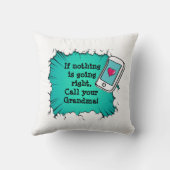 任意の文字の変更 – おばあちゃんのギフトピローを呼び出す クッション (裏面)