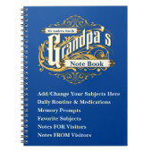 任意の文字の変更 – 祖父の認知症ノートブック ノートブック (正面)