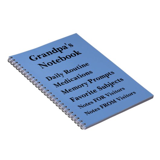 任意の文字の変更 – 祖父の認知症ノートブック ノートブック (右側)
