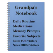 任意の文字の変更 – 祖父の認知症ノートブック ノートブック (正面)