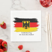 任意の文字の編集Germany Unity Day German Flag Round スタンダードランチョンナプキン (インサイチュ)