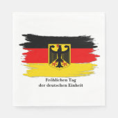 任意の文字の編集Germany Unity Day German Flag Round スタンダードランチョンナプキン (正面)