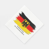 任意の文字の編集Germany Unity Day German Flag Round スタンダードランチョンナプキン (角)