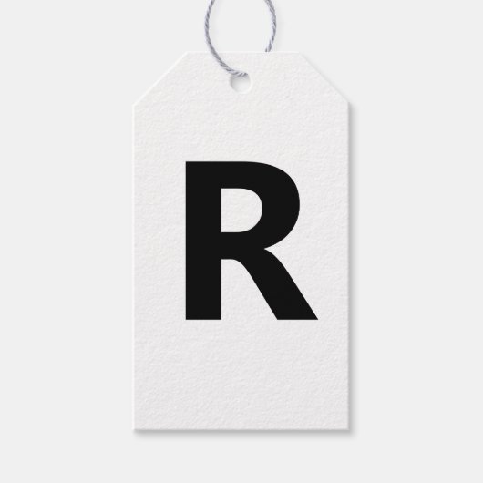 任意の文字を選択 | フォント: Open Sanコンデンスドはっきりした ギフトタグ (正面)